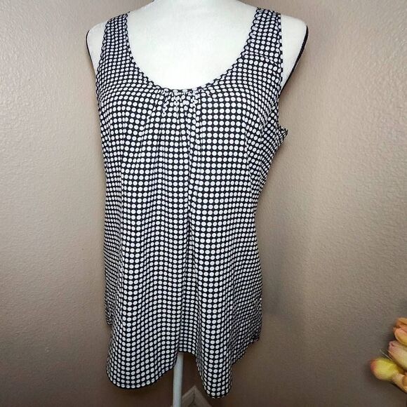 Vince Camuto Blouse black/ white polka dots - Picture 1 of 10